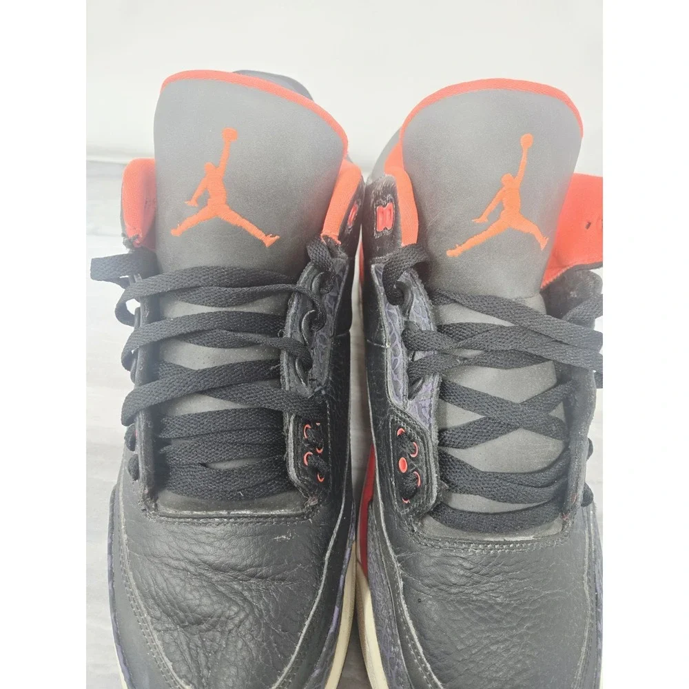 Nike Air Jordan 3 Retro‎ Crimson Size 12 US Men's 136064-005 Black Red 2012